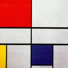 reproductie Compositie C van Piet Mondriaan